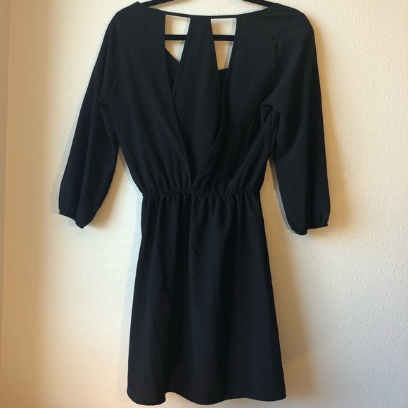 Black Lightweight A-Line Dress - Picture 4 of 4